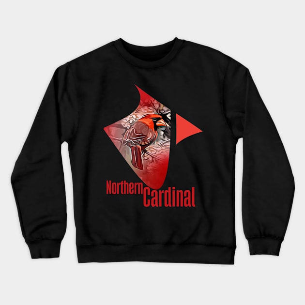 Northern Cardinal Graphic Crewneck Sweatshirt by Ripples of Time